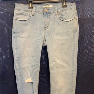 Levi’s 535 Super Skinny Distress Jeans